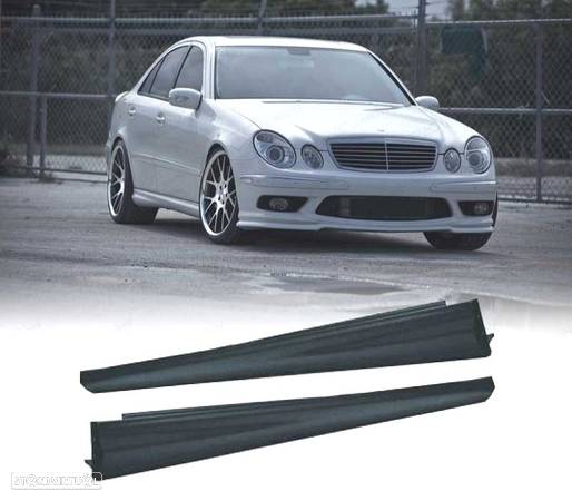 EMBALADEIRAS LATERAIS PARA MERCEDES CLASSE E W211 02-09 LOOK AMG - 1