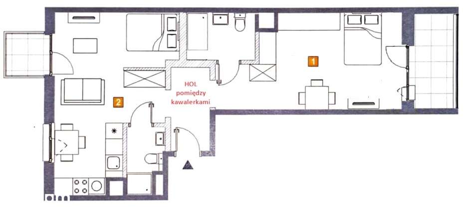 Jerozolimskie 190|Dwie kawalerki, jedno mieszkanie|Dwupak inwestycyjny-19