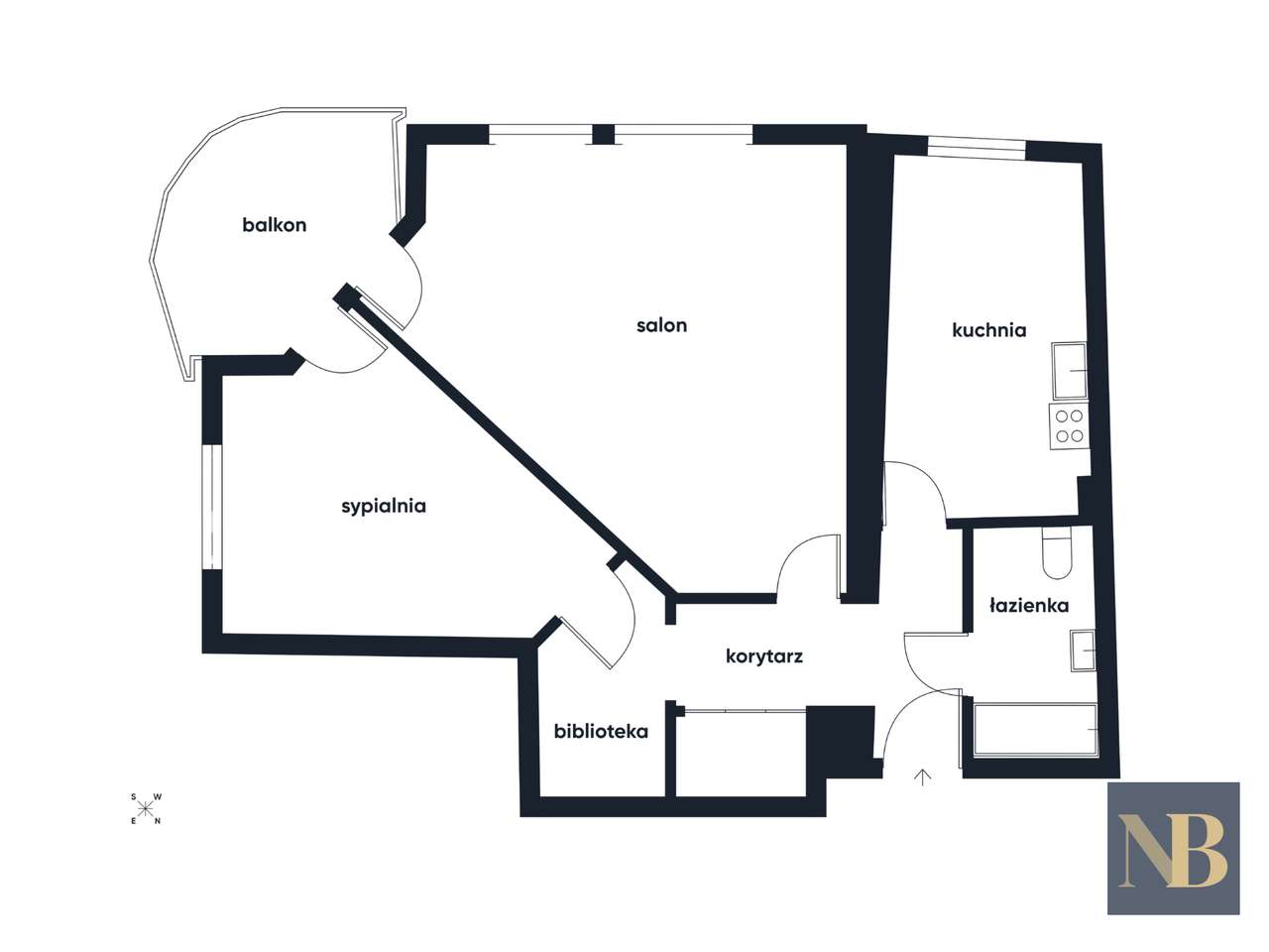 Narożne mieszkanie w centrum | 2 pokoje (69 m²) z potencjałem na 3pok.-18