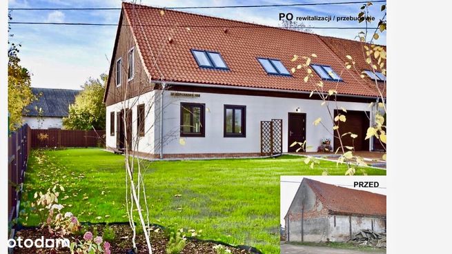 Dom z zabytkowej stodoły - Gdańsk Kiełpino Górne