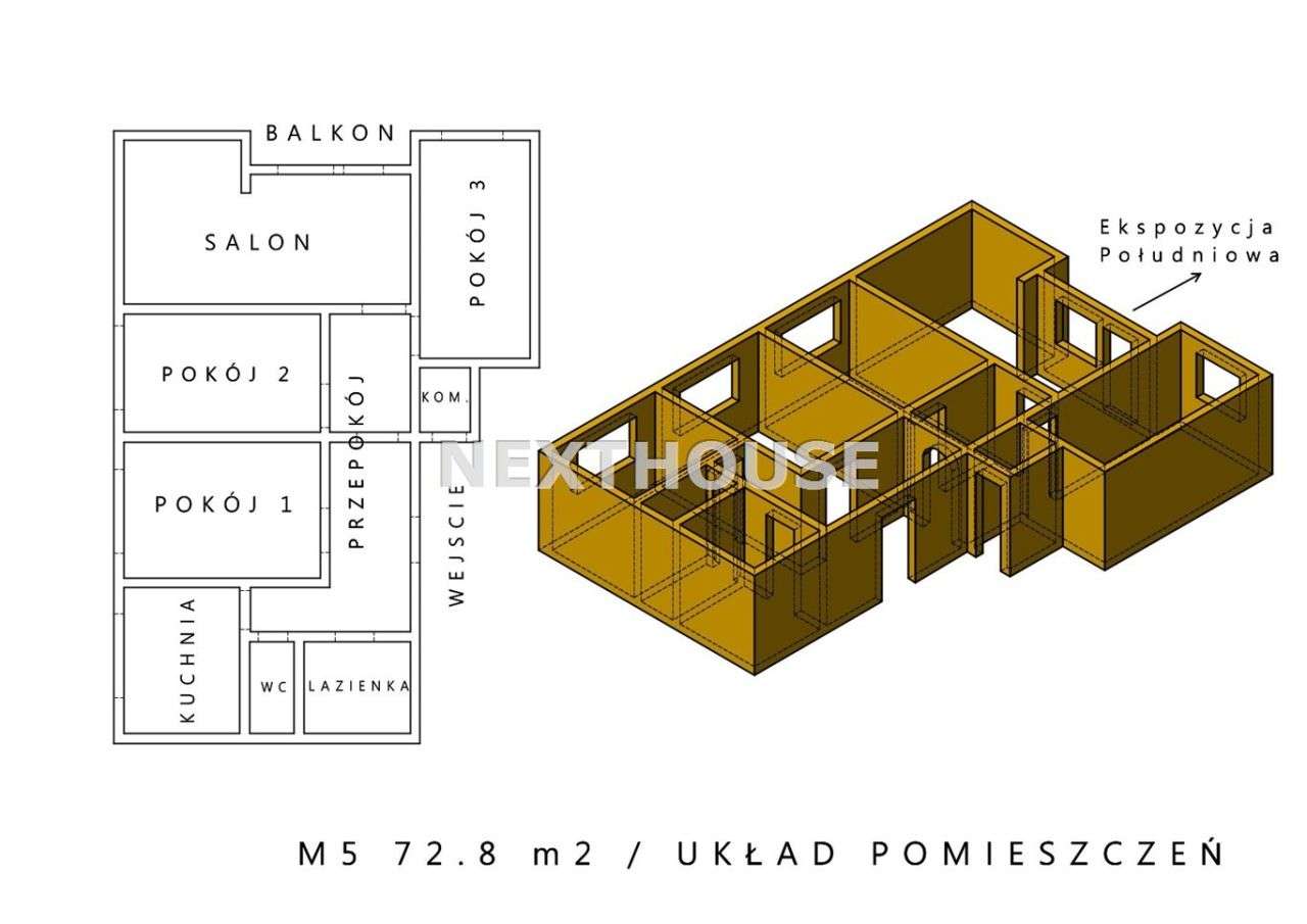 Mieszkanie, 72,80 m², Świętochłowice-3