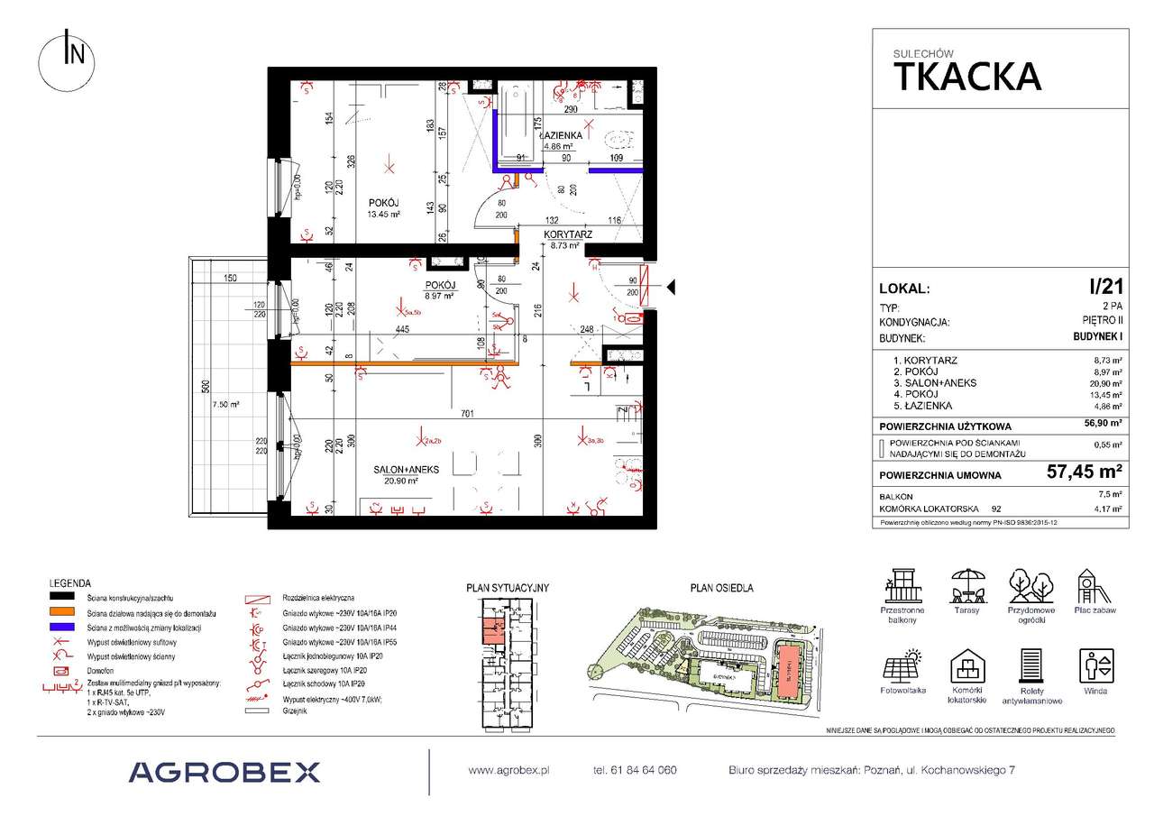 Osiedle Tkacka | mieszkanie 3-pok. | I-21 - Pełny obrazek: 2/9