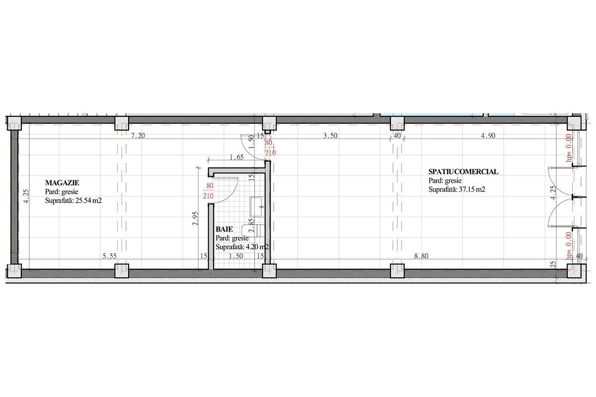 INCHIRIERE  Spatiu comercial 66 mp   ASTORIA RESIDENCE Lunca Cetauii - Imagine principală: 1/9