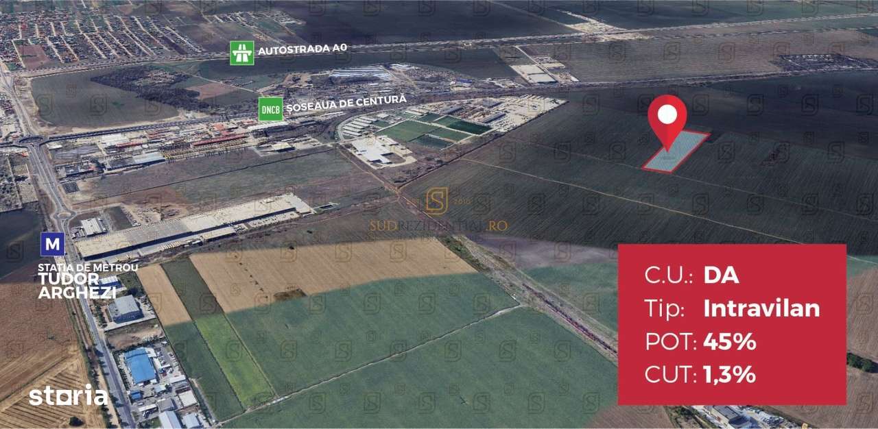 Teren generos 3990 mp, oportunitate ridicata, acces metrou Berceni -S4 - Imagine principală: 2/20