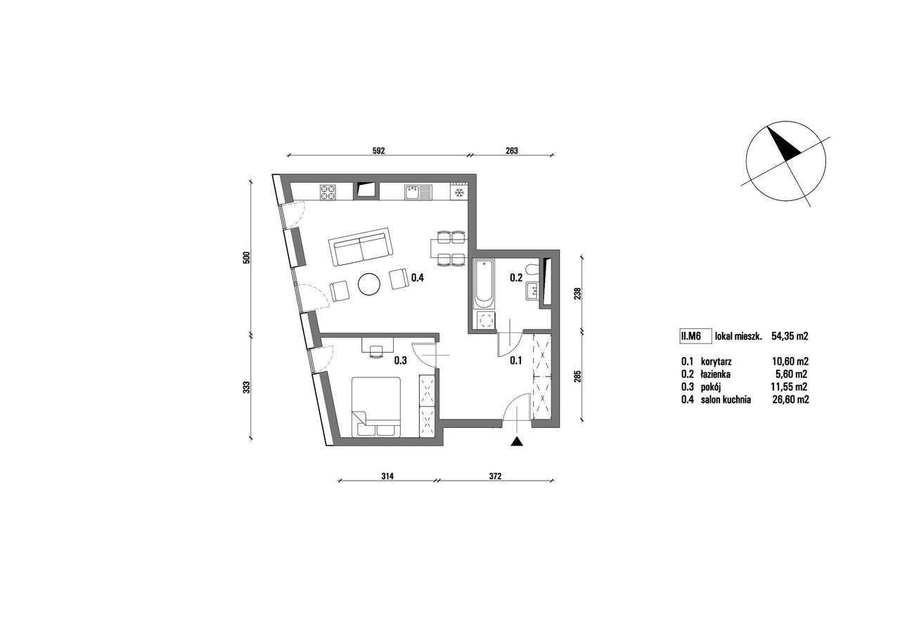 Westerplatte 5a | mieszkanie 2-pok. | II.M6 - Pełny obrazek: 2/9