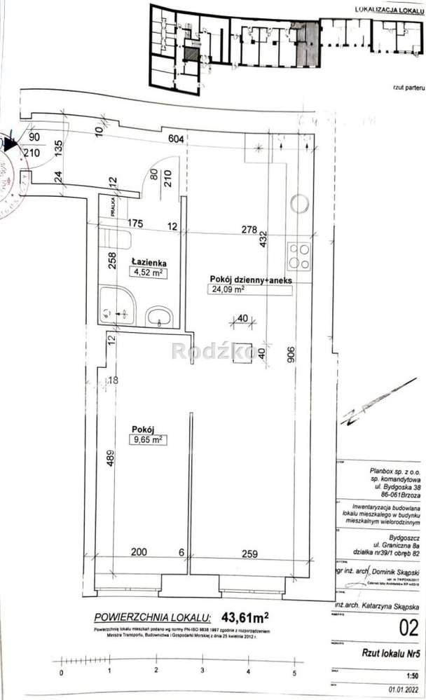 Mieszkanie, 43,60 m², Bydgoszcz-16