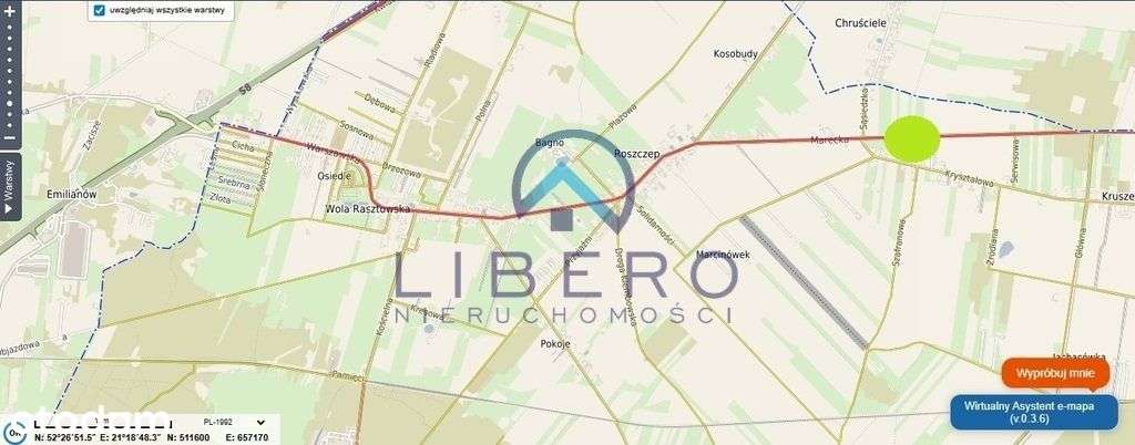 Działka budowlana, kwadrat, media, Pkp Tłuszcz-0