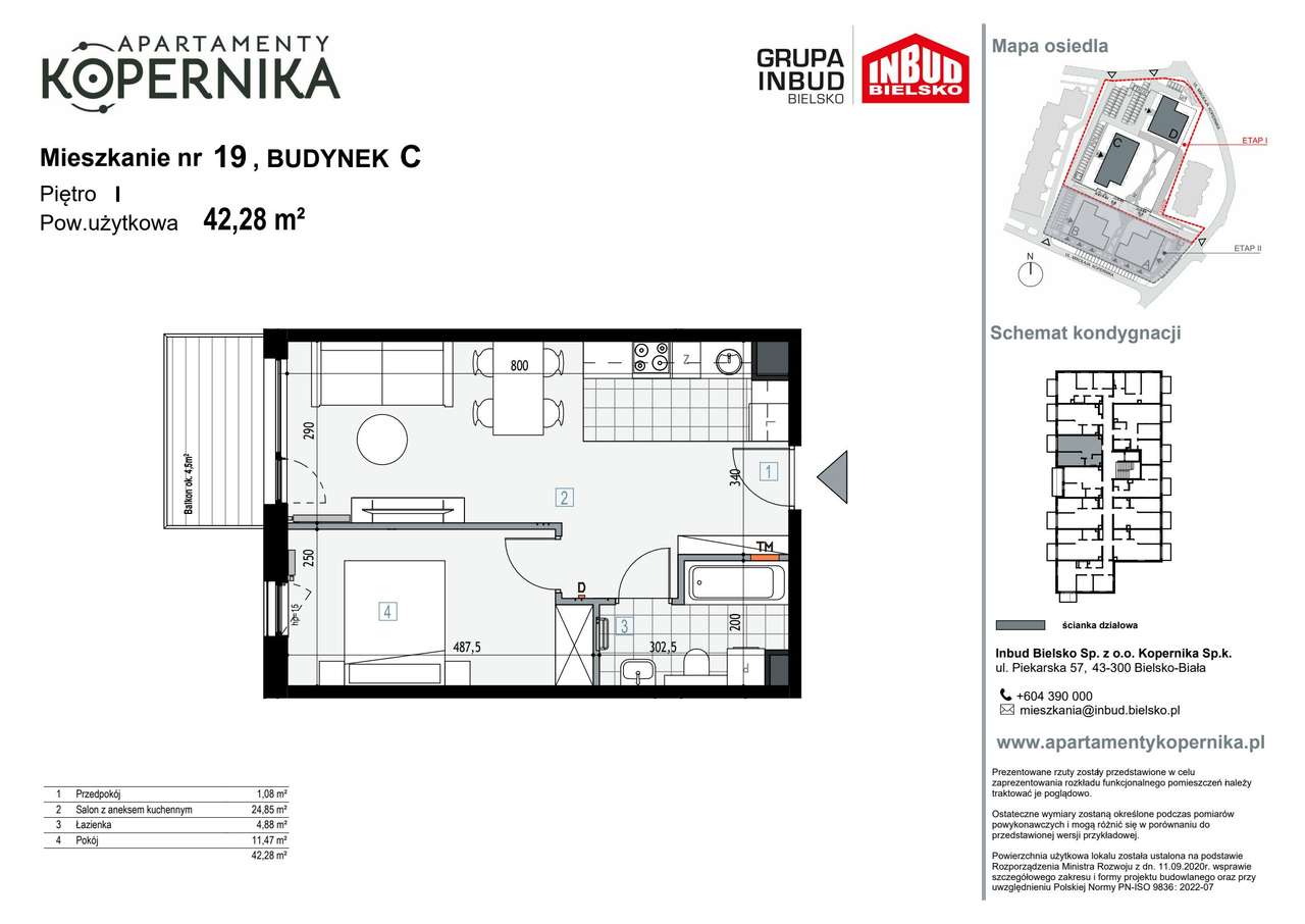 Apartamenty Kopernika | mieszkanie 2-pok. | C_19 - Pełny obrazek: 3/8