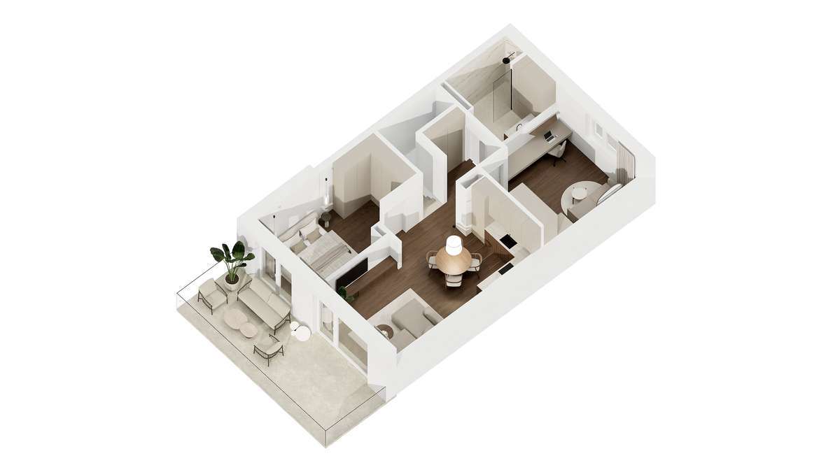 Osiedle przy ul. Bielasa | 3 pokoje z dużym balkonem | 64,91m2 - Pełny obrazek: 3/13