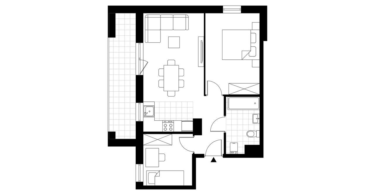 3-pokojowe mieszkanie 49m2 + balkon Bezpośrednio - Pełny obrazek: 4/9