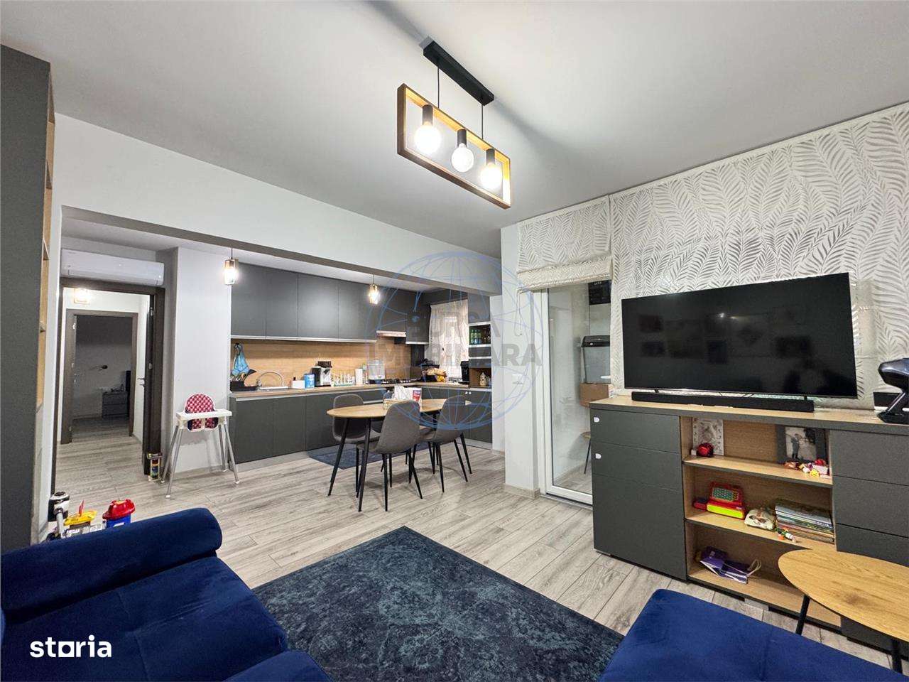 Apartament 3 camere,renovat si mobilat moder, etaj 1,  Stefan cel Mare - Imagine principală: 1/20