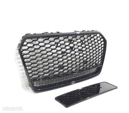 GRELHA DIANTEIRA PARA AUDI A7 LOOK RS7 15-18 PRETO - 2