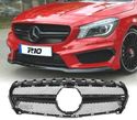 GRELHA FRONTAL LOOK AMG PARA MERCEDES CLA W117 2013-2016 GLOSSY PRETO BRILHO - 1