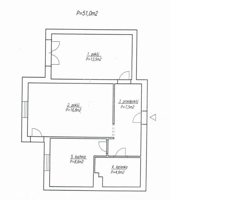 Mieszkanie 2 pokoje, 51 m2, osobna kuchnia!-16
