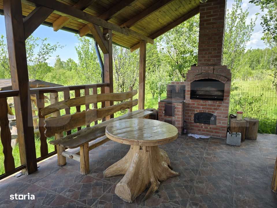 Cabana lemn cu 4 dormitoare, 120mp, teren intravilan de 1250mp - Imagine principală: 4/17