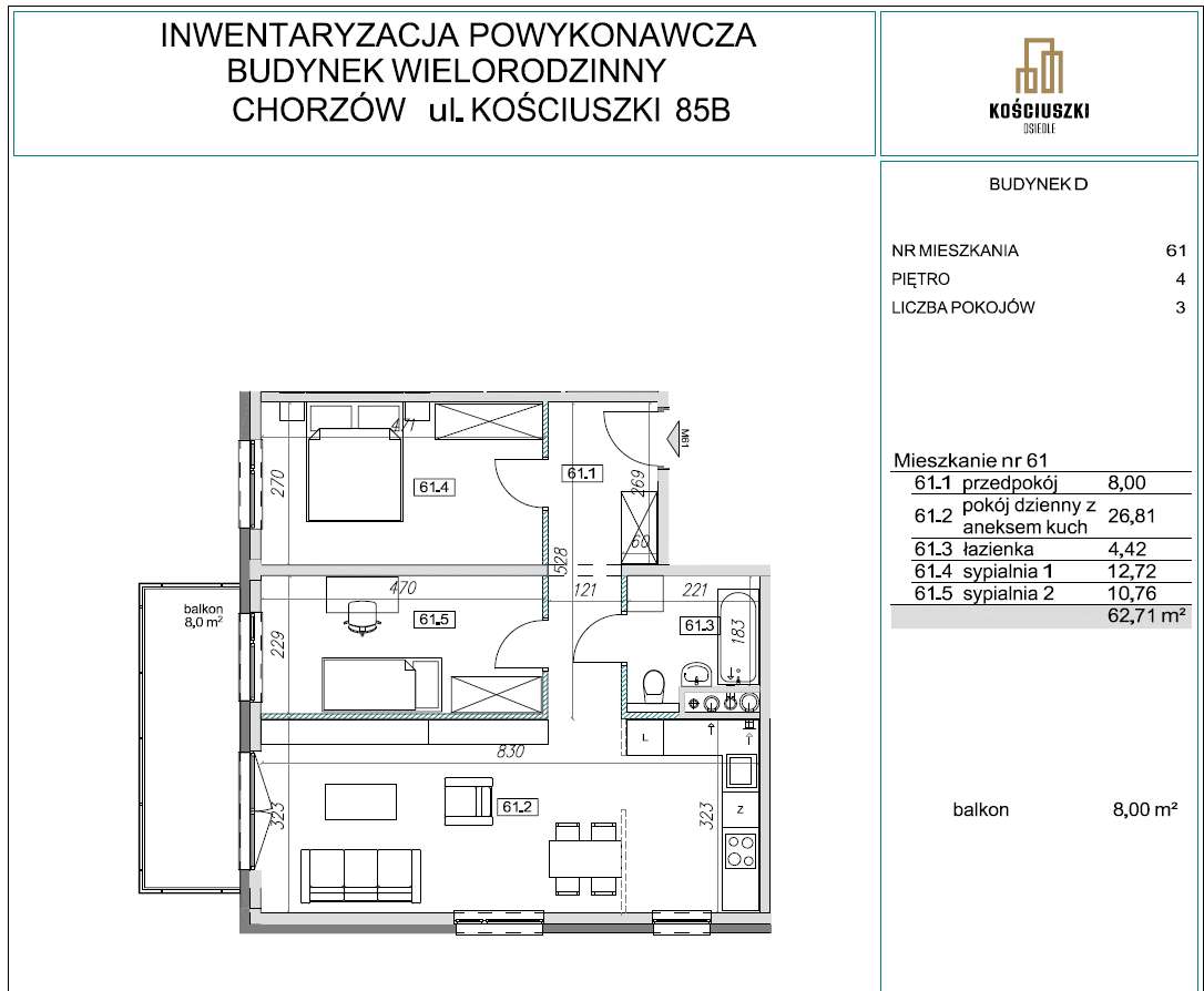 Nowoczesne 3-pokojowe mieszkanie z balkonem-4