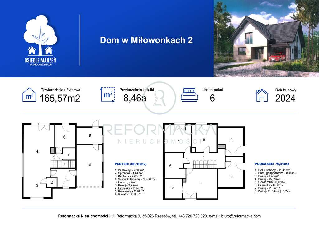 Dom pod lasem, garaż w bryle, 25 km od Rzeszowa. - Pełny obrazek: 2/13
