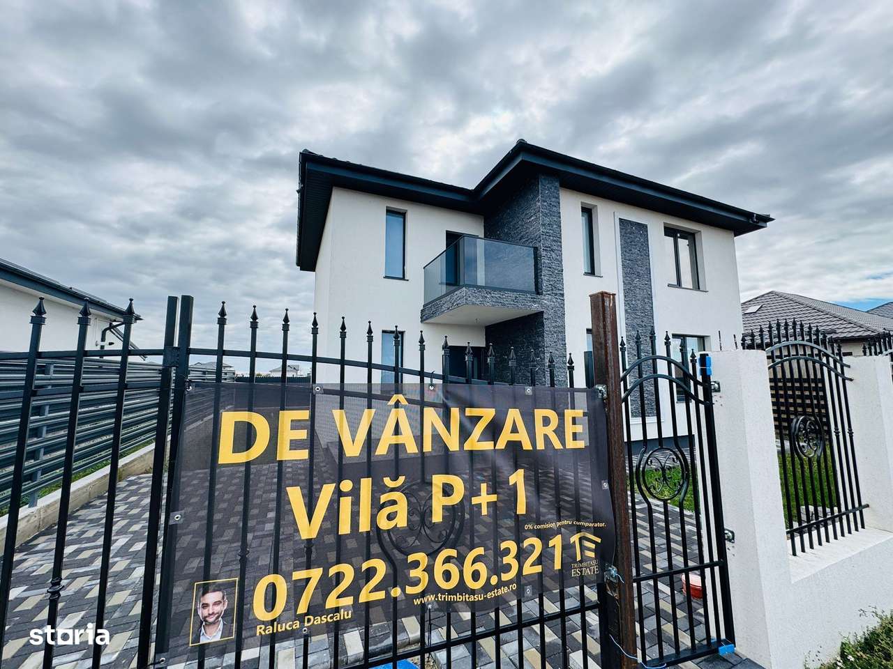 Buftea-vila individuala P+1 cu 5 camere teren 319mp - Imagine principală: 1/12