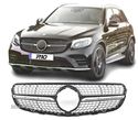 GRELHA DIANTEIRA PARA MERCEDES CLASSE GLC X253 C253 AMG 16-18 LOOK DIAMOND PRETO - 1