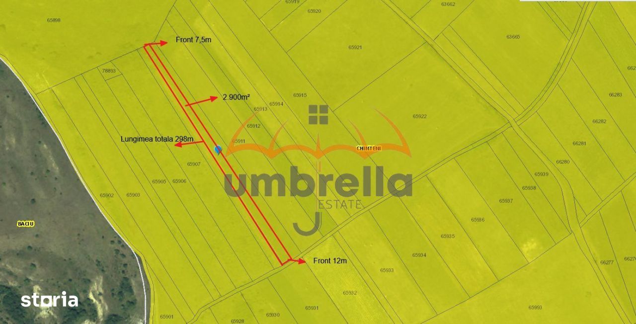 Teren de vanzare intravilan 2.900m² Chinteni