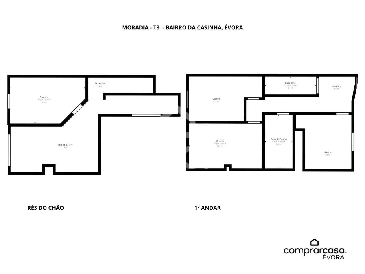 Moradia T3 c/ Garagem, Quintal e Terraço no Bairro da Casinha, em Évor-13