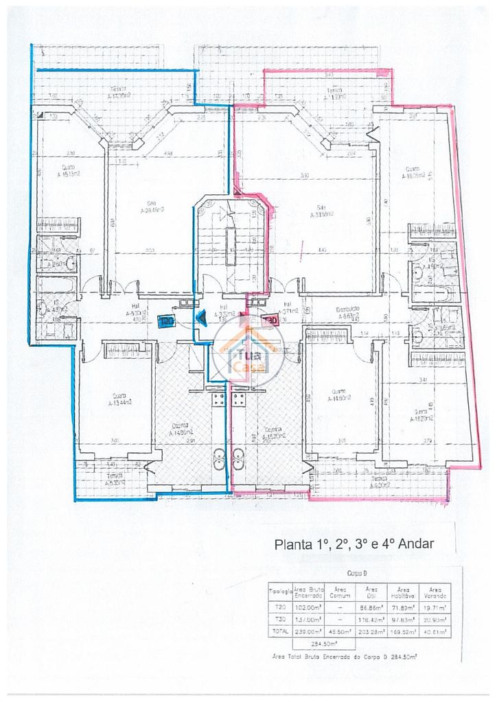 Apartamento T2 com Piscina e Parque Arborizado - Projeto