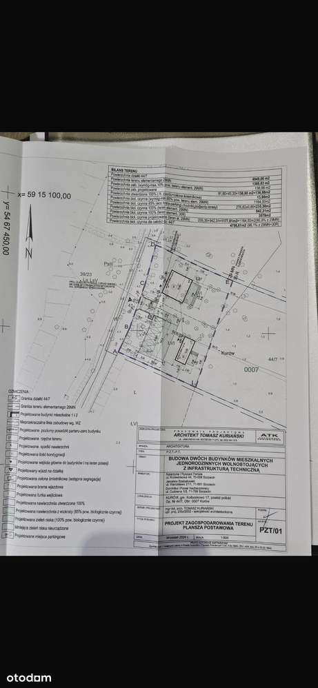 Działka 5000 m² linia brzegowa Odry  Kurów Trzy domy pozwolenie budowy - Pełny obrazek: 5/5