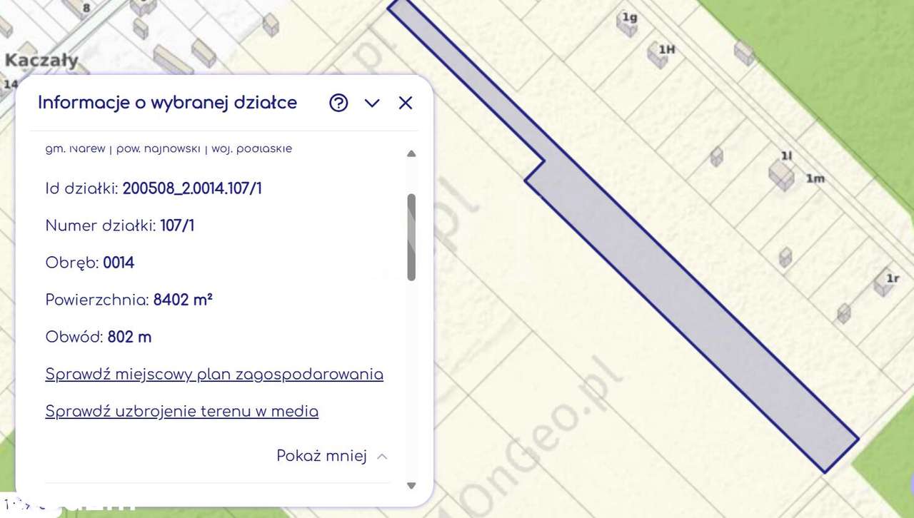 Działka Kaczały (8402 m²) - Pełny obrazek: 4/4