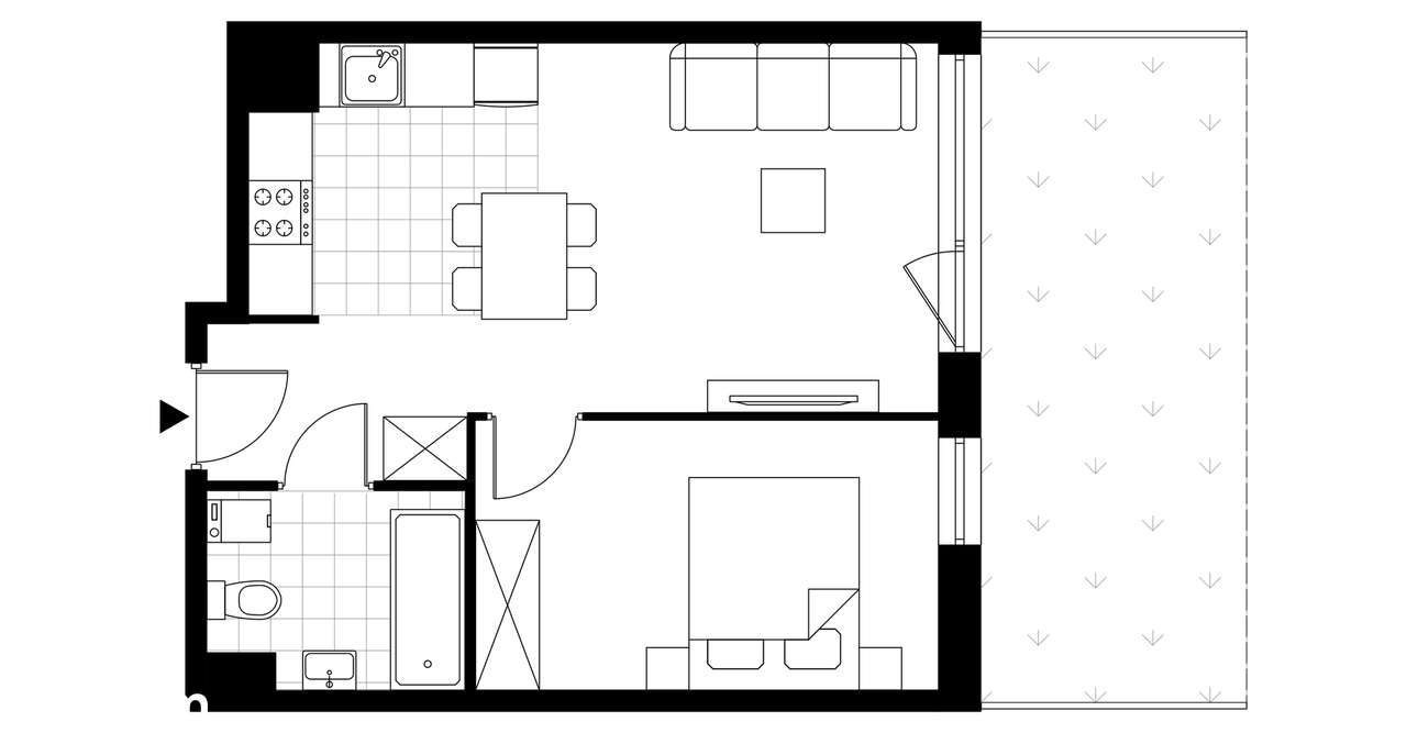 2-pokojowe mieszkanie 38m2 + ogródek Bez Prowizji - Pełny obrazek: 3/8