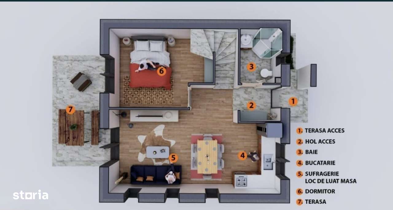 Casă individuală P+1 /Curte 400 mp / CHIAJNA-15