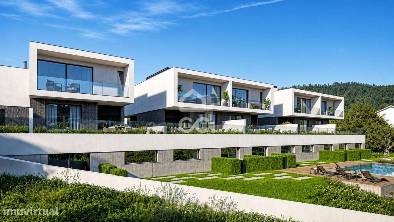 Moradia T3+1 nova, com jardim e terraço, em condomínio privativo com p-11