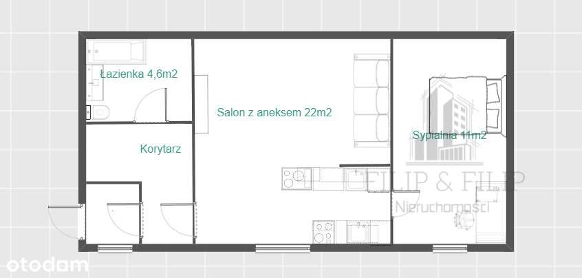 2 Pokoje- Kameralny budynek- Blisko centrum- Ogród-12