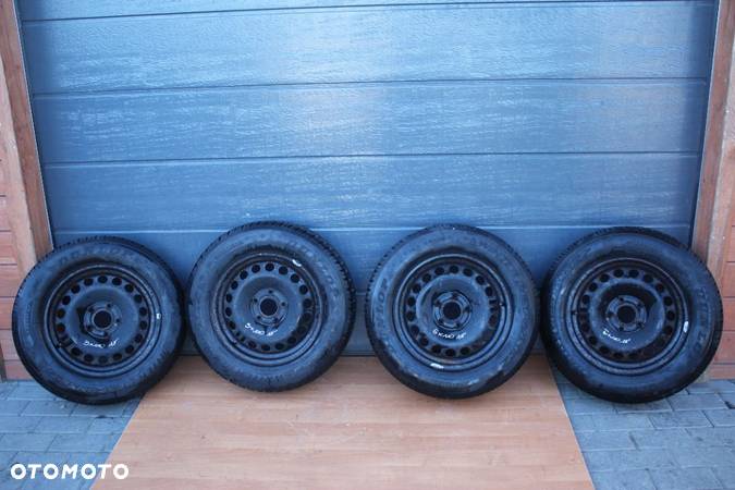 KOŁA FELGI STALOWE OPONY ZIMOWE DUNLOP 195/65 R15 OPEL 5x110 ET35 - 1