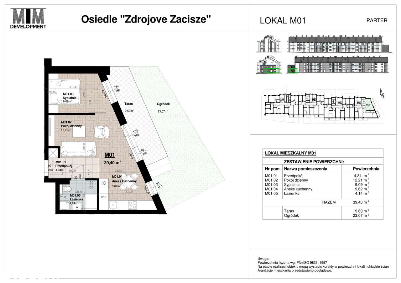 Osiedle Zdrojove Zacisze Busko-Zdrój | Mieszkanie AM01 - 39,40 m2 - Pełny obrazek: 2/7