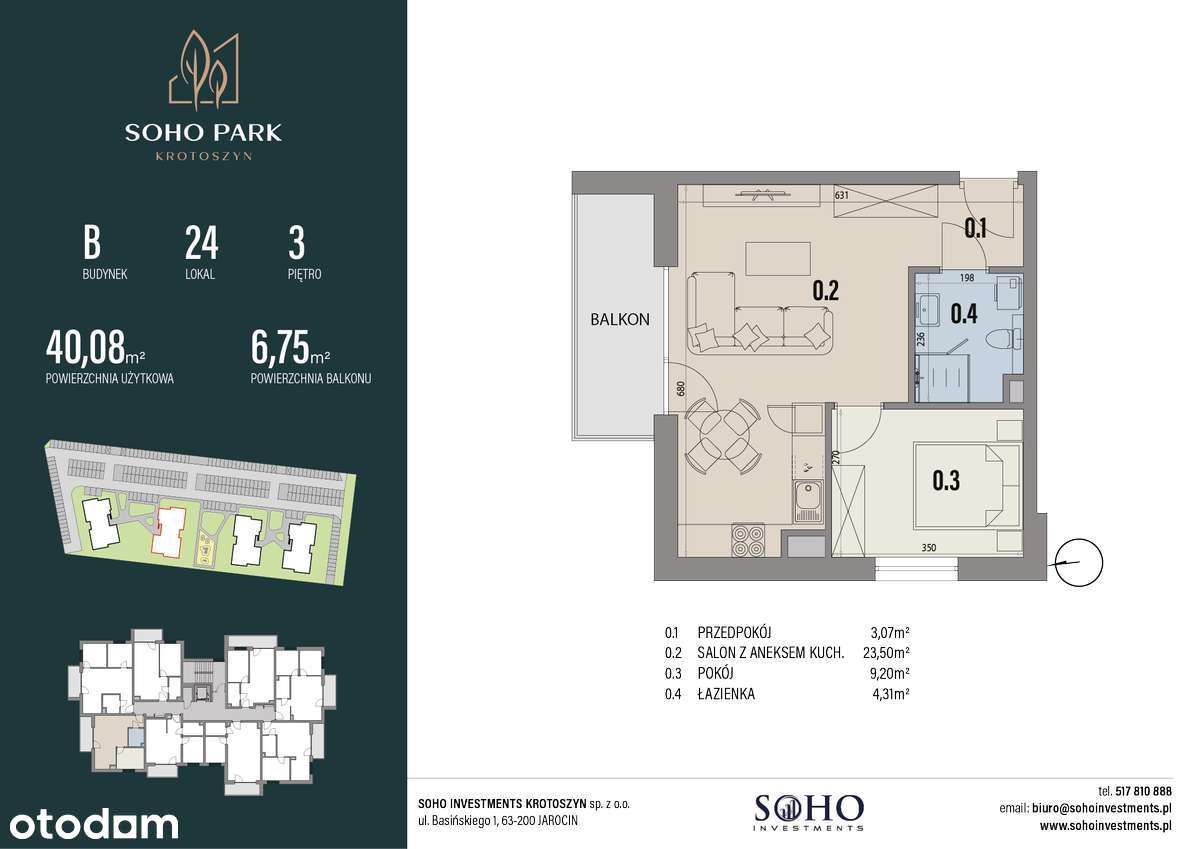 mieszkanie 40,08m2 2-pokojowe Soho Park Krotoszyn-1
