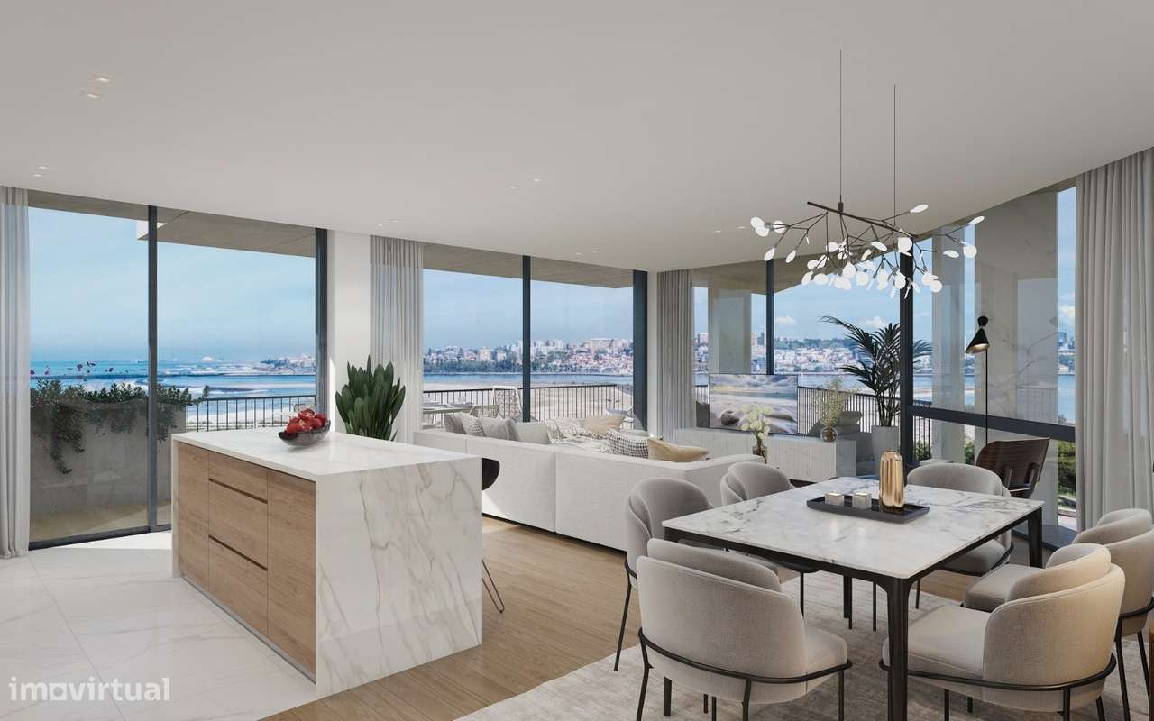 T4 NUM FANTÁSTICO EMPREENDIMENTO SOBRE O MAR e o RIO DOURO EM CANIDELO - Grande imagem: 4/18