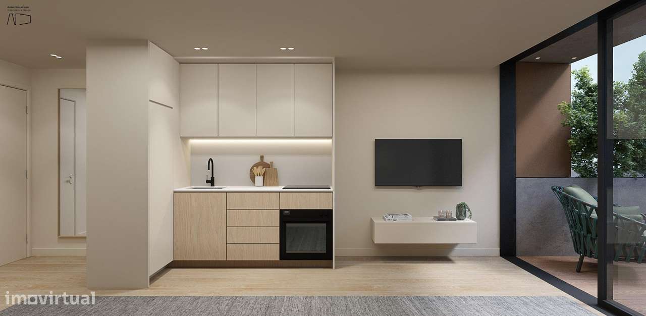 Apartamento T1+1 com terraço Matosinhos Sul-7
