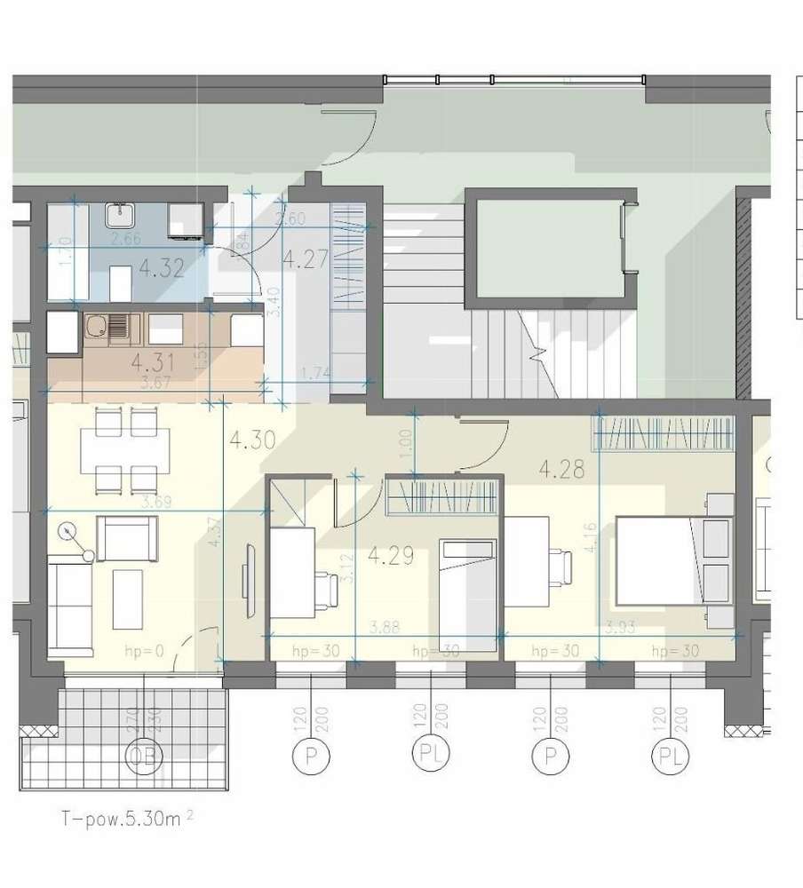 Przewóz 41, nowe 65,83m3 3 pok. z balkonem - Pełny obrazek: 2/6