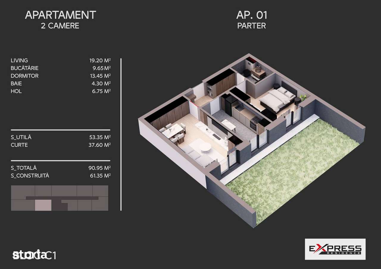 Apartament cu 2cam si curte37 mp, Bd Metalurgiei, Parcul Tudor Arghezi-6