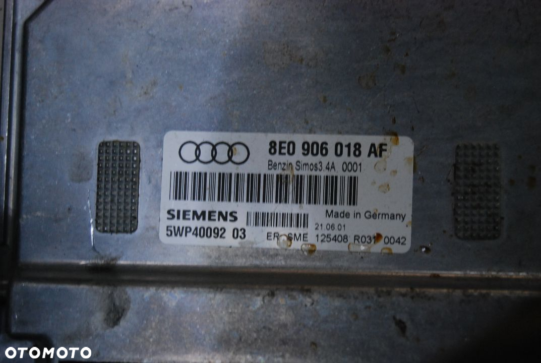 KOMPUTER SILNIKA WIĄZKA KOMPLET 8E0_906018AF AUDI A4 B6 1.6 ALZ - 4