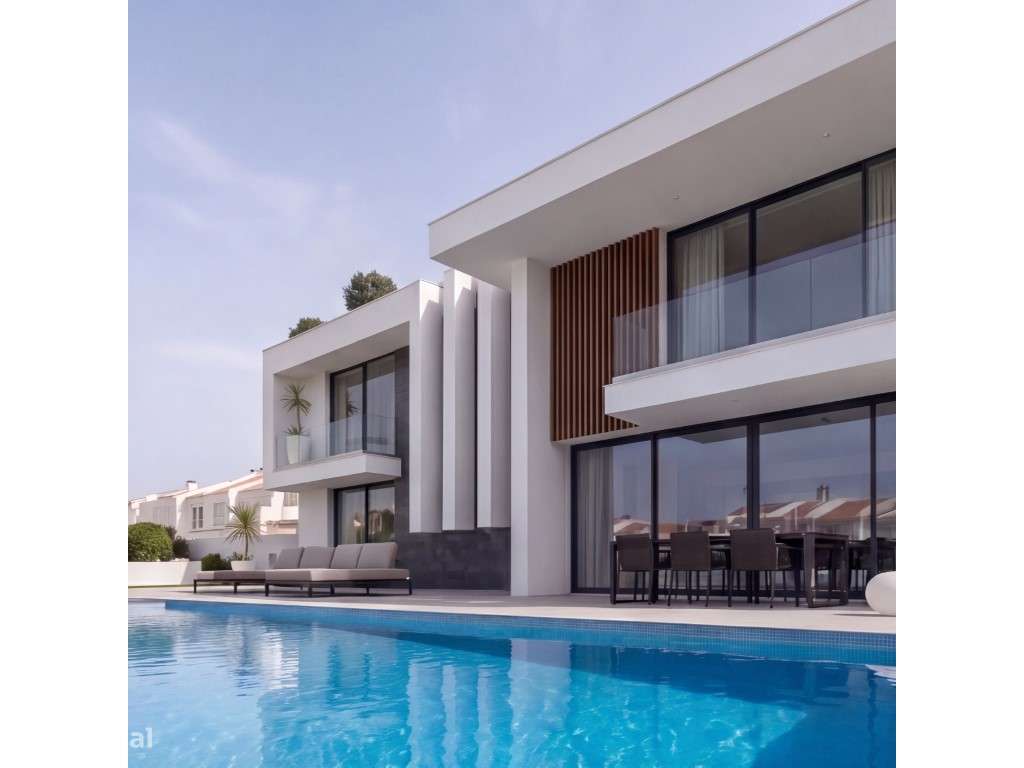 Moradia isolada com piscina apenas a 400 m da praia-0