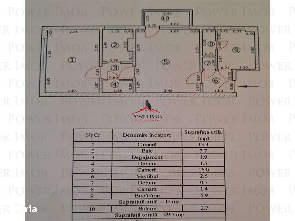 CARTIER ASTRA - Apartament 2 camere, etaj 1 / 4, zona Planete-10