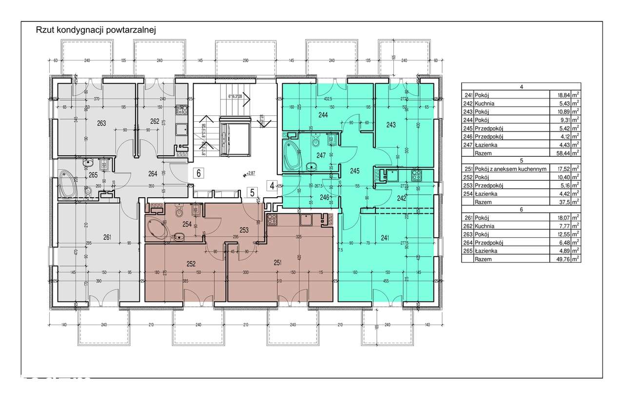 Mieszkanie 3-pokojowe 58,44m2 blisko parku Kraków Albańska - Pełny obrazek: 5/8