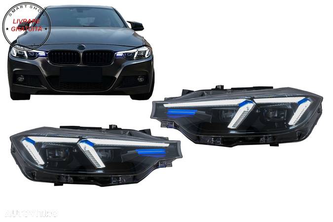 Faruri LED DRL BMW 3 Series F30 F31 Sedan Touring (10.2011-05.2015) Upgrade la G20- livrare gratuita - 1