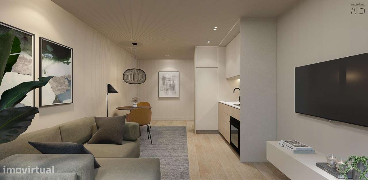 Apartamento T1+1 com terraço Matosinhos Sul-5