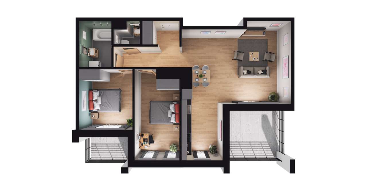 Bulvar Apartments | mieszkanie 3-pok. | G.11.88 - Pełny obrazek: 3/9