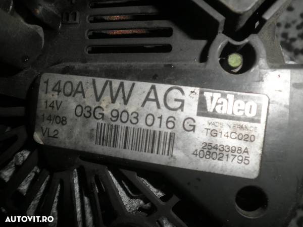 Alternator Audi A4 B8, A3 8P, A5, A6, VW, Seat, 2.0 TDI 03G903016G - 3