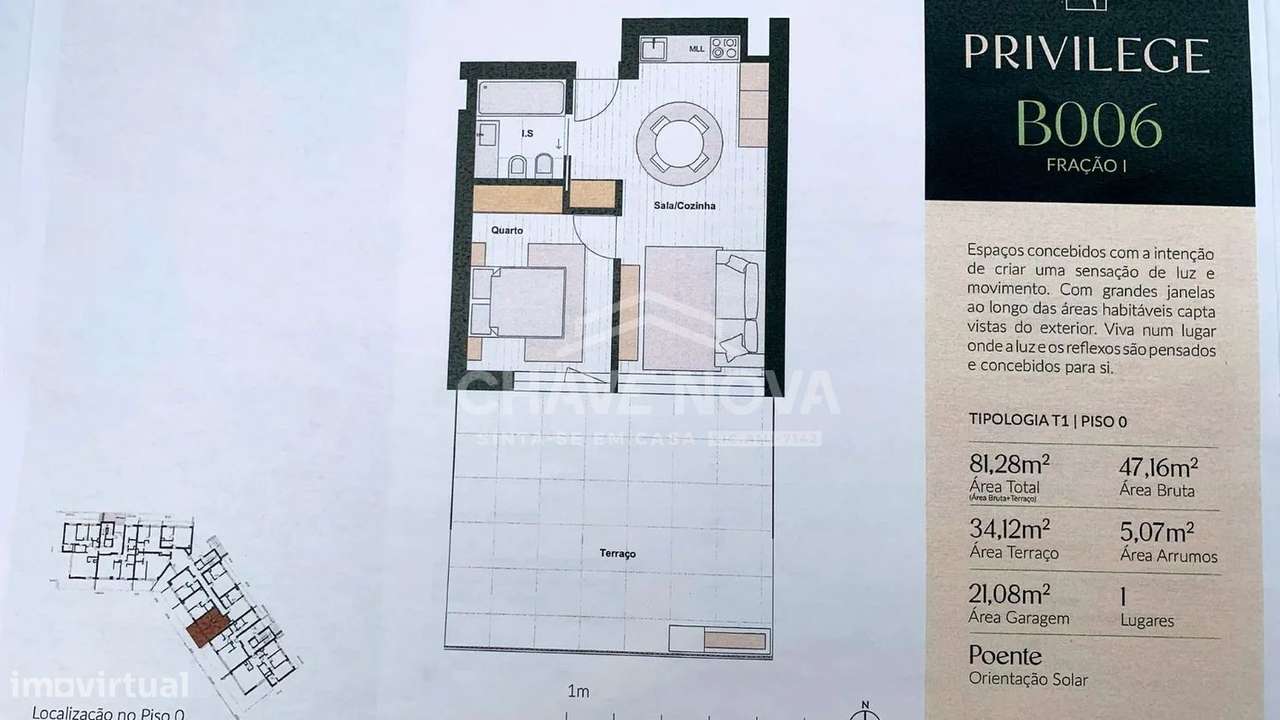 T1 Novo c/ Terraço e Garagem Box em Santa Marinha (Coimbrões)-9