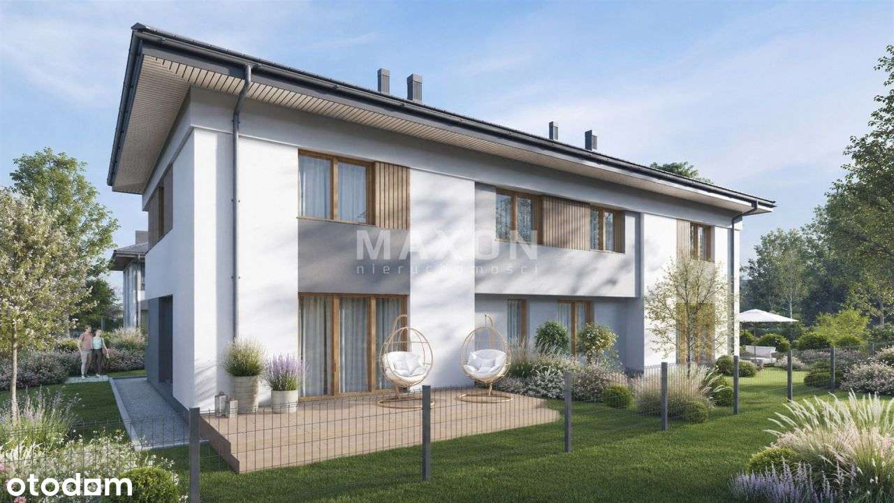 Bliźniak łączony garażem, 6 pokoi Lux rozkład