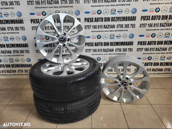 Set Jante Aluminiu R17 Mercedes C E Class A B Class Gla Cla Etc. 5x112 Cu Doua Anvelope Michelin Dot 2618 215/60R17 - 4